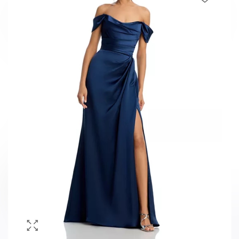 Amsale Navy Formal Dress